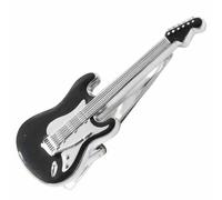 Black Electric Guitar Tie Clip Tie Bar