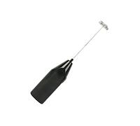 Black Electric Milk Frother Handheld Whisk Foam Maker for Coffee Battery Operated Coffee Blender Handy Stainless Steel Whisker for Coffee Lattes Cappuccino Matcha and Hot Chocolate