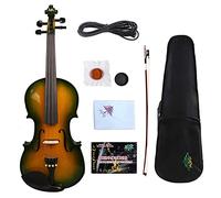 Black electric violin 3/4 spruce top maple ebony parts professional ev1