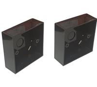 Black Electrical Surface Pattress Box (1 GANG 2 PACK)