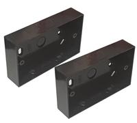 Black Electrical Surface Pattress Box (2 GANG 2 PACK)