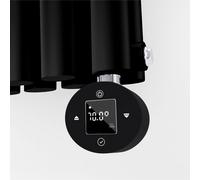 Black electriQ 1000W Thermostatic Wi-Fi Heating Element for Electric Radiators Dual-fuel or Towel rail - Plug-In and Har
