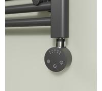 Black electriQ 1200W Smart Wi-Fi Thermostatic Heating Element for Electric & Dual-Fuel Radiators and Towel Rails Plug-I