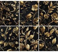Black Embossed Rice Paper, 20 x 26,6cm (6pc) - 6 Designs for Scrapbooking Cards Crafts, Decoupage by CRAFT KREATIVELY