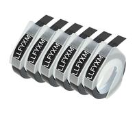 Black Embossing Tape Replace,6 Rolls White on Black for Dymo Label Tape,3D Vinyl Self-Adhesive Embossing Labels,Compatible with Dymo Omega and Motex Manual Printers for Home and Office (0.83inx9.8ft)