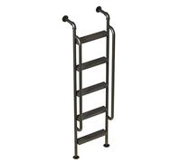 Black Emergency Exit Ladder, Wall-Mounted Bunk Bed Ladder with Handrail, for Basement Window, 150 kg Load, 140 cm