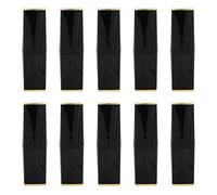 Black Empty Lipstick Containers, DIY Lip Balm Tubes for Homemade Lipstick, Matte Magnetic Clasp Refillable Tube with 12.1mm Inner Diameter, Ideal for Crafting and Gifting (Ten OPP Bags [Glossy