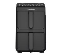 Emtronics 10L Stack Dual Air Fryer Double Basket Large Family Size - Black