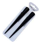 Black Enamel Beak Clips Concorde Clip School Hair grip 2 on a card
