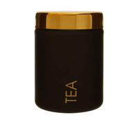 Liberty Black Enamel Finish Tea Canister - Black