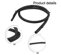 Black Engine Hood Sealing Strip for 2007-2013 - Rubber Weatherstrip with ABS Reinforcement, All-Weather Seal, Anti-Aging &
