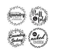 Black English Letter Washing Machine Decoration Sticker Washing Clothes Decoration Wall Decal