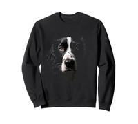 Black English Springer Spaniel Dog Springer Face Sweatshirt