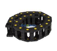 Black Enhanced Plastic Nylon Drag Chain Cable Carrier 1M Length 20x75/100/125 mm Full-Closed/Bridge-type