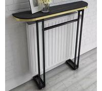 Black Entryway Table, Living Room Storage Rack Above Radiator, Sofa Back Cabinet for Hiding Ugly Artifacts - Simple Long Gap Blocking Design