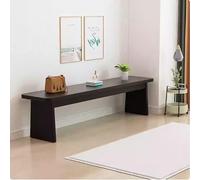Black Entryway Wood Bench, Solid Pine Indoor Dining Bench for End of Bed, Living Room, Kitchen, Hallway, Narrow Window Bench