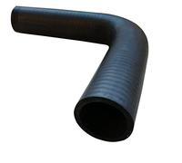 Black EPDM Rubber 90 Degree Elbow - Produced using EPDM rubber allows conveyancing of hot liquids which makes it an ideal choice for engine coolant and radiators. (38mm I.D.)