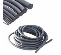 Black EPDM Rubber Foam Sealing Strip Round Sponge Cord Bar for Cabinet Door Seal 2/3/4/5/6/7/8/9/10/12/15/18mm-Dia 12mm 1M