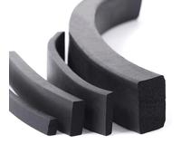 Black EPDM Rubber Foam Sponge Strip 1pcs, Length 1m/2m/5m/10m, Thickness 3/4/5/6/8/10/12/15/20mm Sealing Strip(20x20mm,2 Meters)