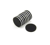 Black Epoxy Coated N42 Neodymium Magnet For Arts, Crafts, Model Making, Hobbies - 20mm Dia X 2mm Thick 2.6Kg Pull