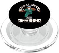 Black ER Doctors Are Superheroes Appreciation Gift PopSockets PopGrip for MagSafe
