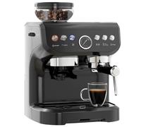 Black Espresso Coffee Machine 15 Bar Pressure, 31.1x30.8x41.5cm, Steel & Plastic