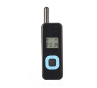 (Black, EU Plug) 1Pc Mini Thin Walkie Talkie Lavalier 22 Channel 400-480MHz 1-3KM