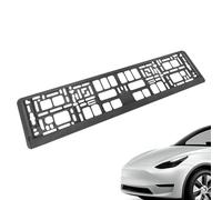 Black European Standard License Plate Holder - Weatherproof ABS Frame | High-Strength Tight Fit Auto Accessory | License Plate Mount For Front Or Rear Car, Van, And Commercial Vehicle