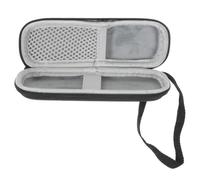 Black EVA Cable Organizer Bag with Zippered Closure and Compartments | Earbuds and Data Cables, Adjustable Partition, Secure Storage, Office Desk Use, on Go
