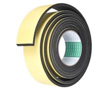 Black EVA Foam Rubber Seal Strip, Waterproof Soundproof Self-Adhesive, Thickness 1/3/5/10mm, Width 10-50mm, Length 2/5/10M, 1 Pcs(2m x 25mm x 10mm)