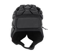 Black EVA Protective Gear Rugby Padded Goalkeeper Helmet | Cool Breathable Fit, Sweat Ventilation and Anti-slip Design, for Rugby Practice and Soccer Players