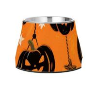 Black Evil Halloween Pumpkin Dogs Feeding Bowls Enhanced Stainless Steel Pets Dish Bowl for Slow Feed Dogs Comfort Feeding platos para perros plastico