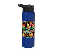 Black Excellence African American Melanin Queen Juneteenth Stainless Steel Insulated Water Bottle