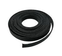 Black Expandable Braid Sleeve, Length 1-200m Tight PET Wire Cable Gland Protection Dia 4-60mm Cable Sleeve 1pc(25MMx10 METERS)