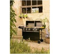 Black Expert Combo 5-Burner Propane Gas Grill & Griddle