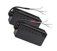 Black Exquisite 7-String Guitar Brass Cover Humbucker Slotted Screw Coil Splitting Pickup Pickups Set (Color : One set)