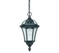 Black Exterior Hanging Porch Lantern Pendant Light by Happy Homewares