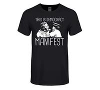 Black Extra Large (42"- 44") This is Democracy Manifest Mens T-Shirt
