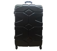(Black, Extra Large) Hampton & Stewart Hard Shell Extra Large Suitcase