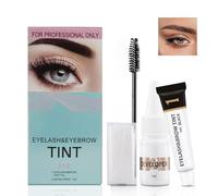 Black Eyebrow Tint Kit, Eyelash & Brow Dye, Long-Lasting Black Lash Tint Kit for Salon or Home, Waterproof and Sweatproof for Natural-Looking Fullness and Long-Lasting Results