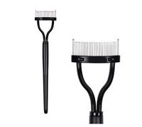 Black Eyelash Curler Metal Eyelash Brush Comb Portable Lash Separator Foldable Curl Beauty Makeup Cosmetic Tool Fashion Book