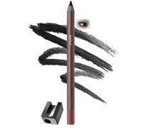 Black Eyeliner Pencil With Compact Sharpener, Pointed Tip, 2-Piece Set