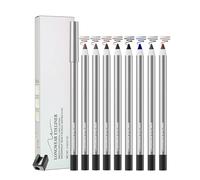 Black Eyeliner Pencils, Waterproof Gel Eyeliner Pencil, Waterproof Gel Pen, Long Lasting & Smudge-proof Eye Makeup with Sharpener Water Line Eye liner for Sensitive Eyes (8Pc)