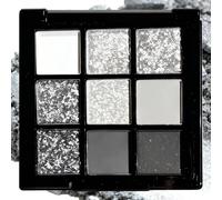 Black Eyeshadow - 9-Color Smokey Eyeshadow Palette, Black Dark Grey Shades & Glittering Particles, Waterproof & Long Lasting, Highly Pigmented Matte Finish With Mirror