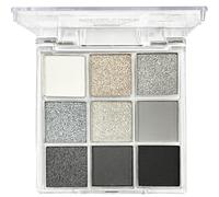 Black Eyeshadow Palette, Smokey Glitter Silver Gothic Eye Shadow Make Up Palettes White Grey Matte Cold Neutral Long Lasting Waterproof Eye Shadows Pallets for Women Girls Halloween Goth Gifts