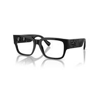 Black Eyewear Frames with Logo, unisex, Versace, Glasses, Black, 55 MM, Accessories 55 MM