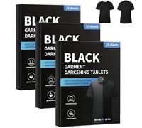 Black Fabric Dye, Clothing Colour Restorer Tablets, Fade Dye, 10 Sheets/Box Washing Machines Fabric Dye Tablets for Cotton, Denim & Blends (30 PCS)