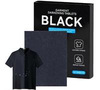 Black Fabric Dye Sheets for Black Clothes, 10 Sheets/Box Washing Machines Fabric Dye Tablets, Blackening Restore Color Sheets, Renew & Dye Up Your Clothes, Easy to Use (1box)