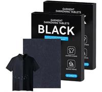 Black Fabric Dye Sheets for Black Clothes, 10 Sheets/Box Washing Machines Fabric Dye Tablets, Blackening Restore Color Sheets, Renew & Dye Up Your Clothes, Easy to Use (2box)