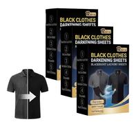 Black Fabric Dye Sheets for Clothes, 12 Sheets/Box Black Natural Dye Garment Darkening Tablets Washing Machine Fabric DyePod for BlackClothes (3box)